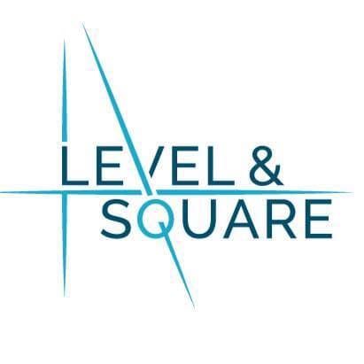 Level and Square Glass Logo